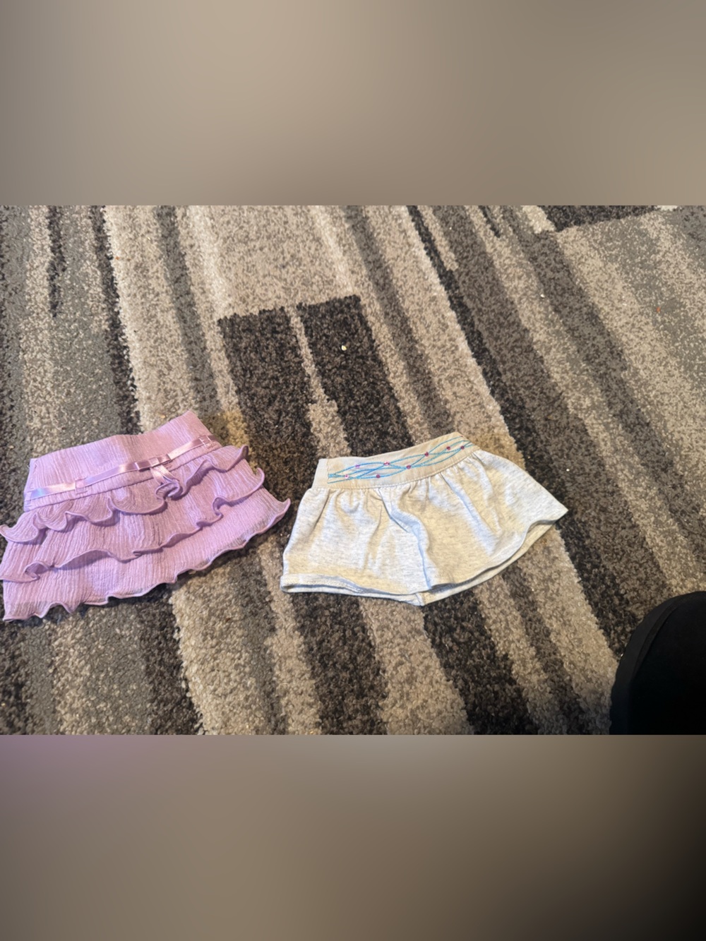 American Girls Lilac Ruffle Skirt & Gray Skort Set - Kids‎ Accessories LOT